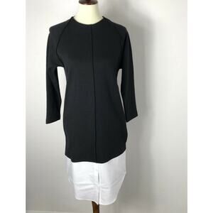 Band of Outsiders Knit Exposed Zip Color Block Dress